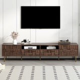 Mid Century TV Stand 2 Drawers, Media Console Table for TVs up to 85'', Entertainment Center N710P193724Q