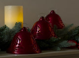 Musical Lighted Red Bells Christmas Decorations - 6.5" - Red - Set of 3 69135085
