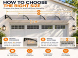 160"x40" Clear Panel Awning, One-Piece Polycarbonate Sun Panel with Black PP Bracket & Aluminum Bars 55846421