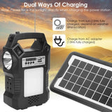 Portable Solar Power Station Rechargeable Backup Power Bank w/Flashlight 3 Lighting Bulbs For 16989603