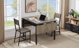 Folding Dining Table, 1.2 inches thick table top, for Dining Room, Living Room, Grey, 63.2'' L x W1162104707