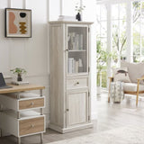 Tall Storage Cabinet, Freestanding Cabinet Glass Door and Shelves, Sideboard cabinet, Cabinet W2275P206604