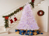 7 FT Artificial Christmas with 400 Lights Stepless Dimming, 3 Color Modes, Hinged Xmas Pine 32515590