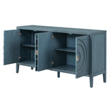 Retro Sideboard door with Circular Groove Design Round Metal Door Handle for Entrance, Dinning Room, 42078691