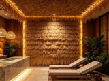 1.6 x 16.4 ft Artificial Thatch Roofing Roll, Waterproof & Fire-Resistant, for Patio, Pool & Beach 29656545