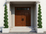 7FT Tall Artificial Two-Tone Cypress Pine Tree Realistic Lifelike Faux Greenery with Natural Dual W2945P379249