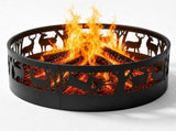 32in Fire Ring, Elk Pattern, Round, Iron 30608248
