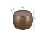 CT501 Modern Contemporary Round Aluminum material 32" Coffee Table, Farmhouse Table with Glossy Hand B009P298415
