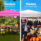 10x30' Wedding Party Canopy Tent Outdoor Gazebo with 8 Removable Sidewalls Pink Color W1205P299559