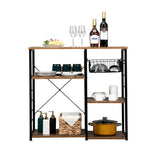 ZNTS 3-Tier Industrial Kitchen Baker's Rack Utility Microwave Oven Stand Storage Cart Workstation Shelf, 04294771