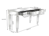 3-Drawer Mirrored Modern Style Dressing Table Entryway Table 41.73*14.96*29.92in Silver 90756593