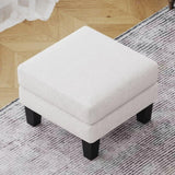 Fabric Ottoman Beige W109741865