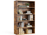 5-Tier Bookshelves with Adjustable Shelves, Floor Standing Bookcase for Home & Office Storage, 58809436