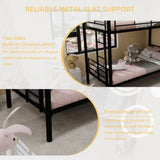 Twin Over Twin Metal Bunk Bed for Kids Boys Girls,Metal Structure Bedframe with Ladders & W1935P294047