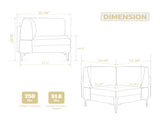 Modular Sectional Sofa Corner Seat,Middle Seat Module Couch,Gray W3098P257000