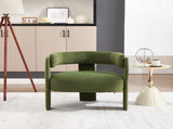 Accent Chair Living Room, Velvet Comfy Single Sofa Chair Mid-Century Modern Armchair Wooden Legs 68576006