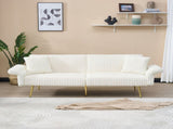 79 inch corduroy sofa bed, foldable double sofa bed with folding armrests, suitable for living rooms W2290P250580
