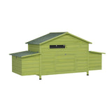 11.12 ft Large Wooden Chicken Coop with 2 Free-Range Doors, 2 Nesting Boxes & Perch Outdoor Hen W773P339175