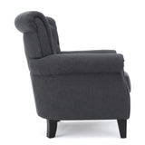 ZNTS Mirod Comfy Accent Chair with Tufted Backrest, Bedroom Single Seat Arm Chair with Wooden Legs, 36794.00FDGY