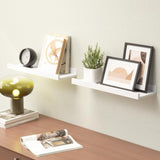Floating Shelves Wall Mounted Set of 2, Modern White Shelves for Room W2181P194271