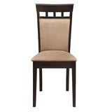 Beige and Cappuccino Upholstered Side Chairs B062P145462