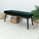 Delilah Modern Bench - Green Velvet B183P301084