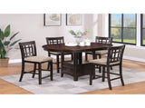 Tan and Espresso Lattice Back Counter Height Stools B062P145640