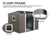 6ft x 5ft Outdoor Metal Storage Shed With window Transparent plate W540S00011 W54071041