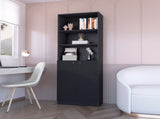 Black 2-Door Bookcase B062P175150