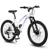 ZNTS S24103 24 inch Mountain Bike for Teenagers Girls Women, Shimano 21 Speeds with Dual Disc Brakes and W1856107362