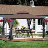 13x10 Outdoor Patio Gazebo Canopy Tent With Ventilated Double Roof And Mosquito net 16105337