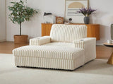 42.5-inch corduroy single recliner with backrest pillow, cup holder design, storage footrest, W834P375116