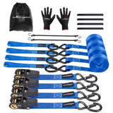 4 Pack Heavy Duty Ratchet Straps Tie Down 2200 lb 1 inch * 15ft for Transport 00679221