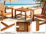 17 Acacia Wood Outdoor Side Table, Square Slatted Patio End Table with Drainage Design, HeavyDuty 86577775