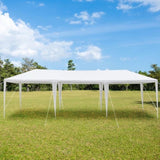 ZNTS 3*9m Non-Cloth PE Cloth Plastic Sprayed Iron Pipe Outdoor Party Tent White 15998186