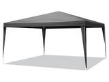 1010ft Black Outdoor Canopy Gazebo with 4 Removable Side Panels, 2 Zipper Doors 39512955