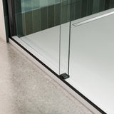 Bypass shower door, sliding door, with 5/16" tempered glass and Matted black finish 6074 W2122P179446