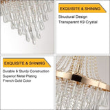 (Same as W1340102274/L5004) Gold Crystal Chandeliers,Large Contemporary Luxury Ceiling Lighting for W1340P189296
