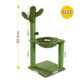 ZNTS Cat Tree Scratcher Cactus With Cat Scratching Post Hammock Interactive Ball Green 29427516