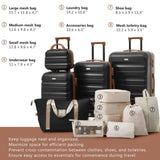 Hardshell ABS Luggage Set - Lightweight & Durable Suitcases with Dual Spinner Wheels, Carry-On & N730P262653B