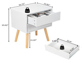 40*30*60cm Simple And Modern White Cabinet, Wood Color Legs, MDF Spray Paint, High Legs, Two 81927349
