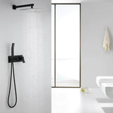 Hot sale matte black wall mounted bathroom complete shower set SHAE712MB