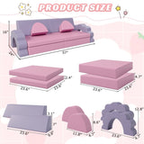 10PCS Kids Couch for Playroom, Baby Climbing and Crawl Foam Play Set, Foam Climbing Blocks N739P170354A