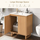 30" Bathroom vanity Set with Sink, Combo Cabinet, Bathroom Storage Cabinet, Solid Wood Frame WF319594AAA