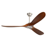 ZNTS 60 Inch Indoor Modern Ceiling Fan With 6 Speed Remote Control 3 Solid Wood Blade For Living Room W934102578