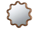 31" x 30" Wooden Accent Mirror with Unique Frame, Wall Mirror for Living Room Bedroom Entryway W2078135196