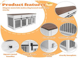 63'' Large Dog Crate Furniture for Double Dog, Wooden Dog Kennel with 2 Drawers,Divider and Sliding W2557P231672