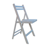 Furniture Slatted Wood Folding Special Event Chair - White, Set of 4, FOLDING CHAIR, FOLDABLE STYLE W49557945