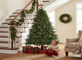 6FT Green Rotating Christmas Tree with 200 Warm White LED Lights, 8 Lighting Modes & Remote, 850 37715387
