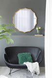 D40" Round Sunburst Wall Mirror with Gold Finish, Wall Decor Mirror for Entryway Bedroom Living Room W2078135184